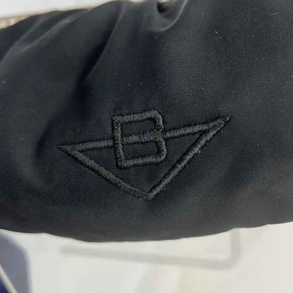 Bottega Veneta Black Silk Nylon Silver and Crystal Structured Evening Clutch Bag - Picture 4 of 13